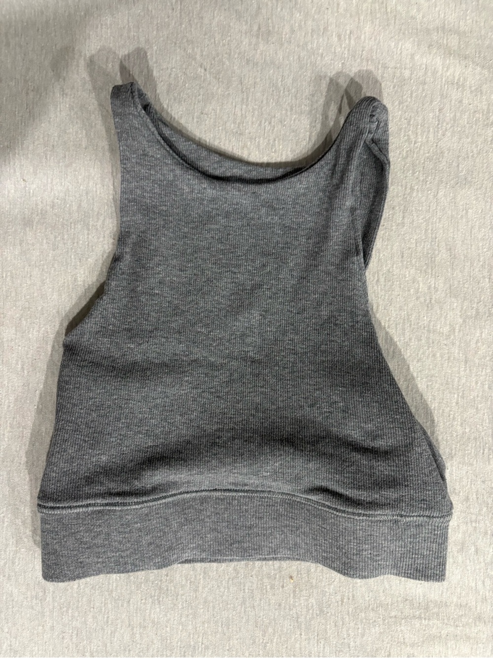Palm Angels Charcoal Grey Cropped Tank with White Panels - Picture 4 of 4